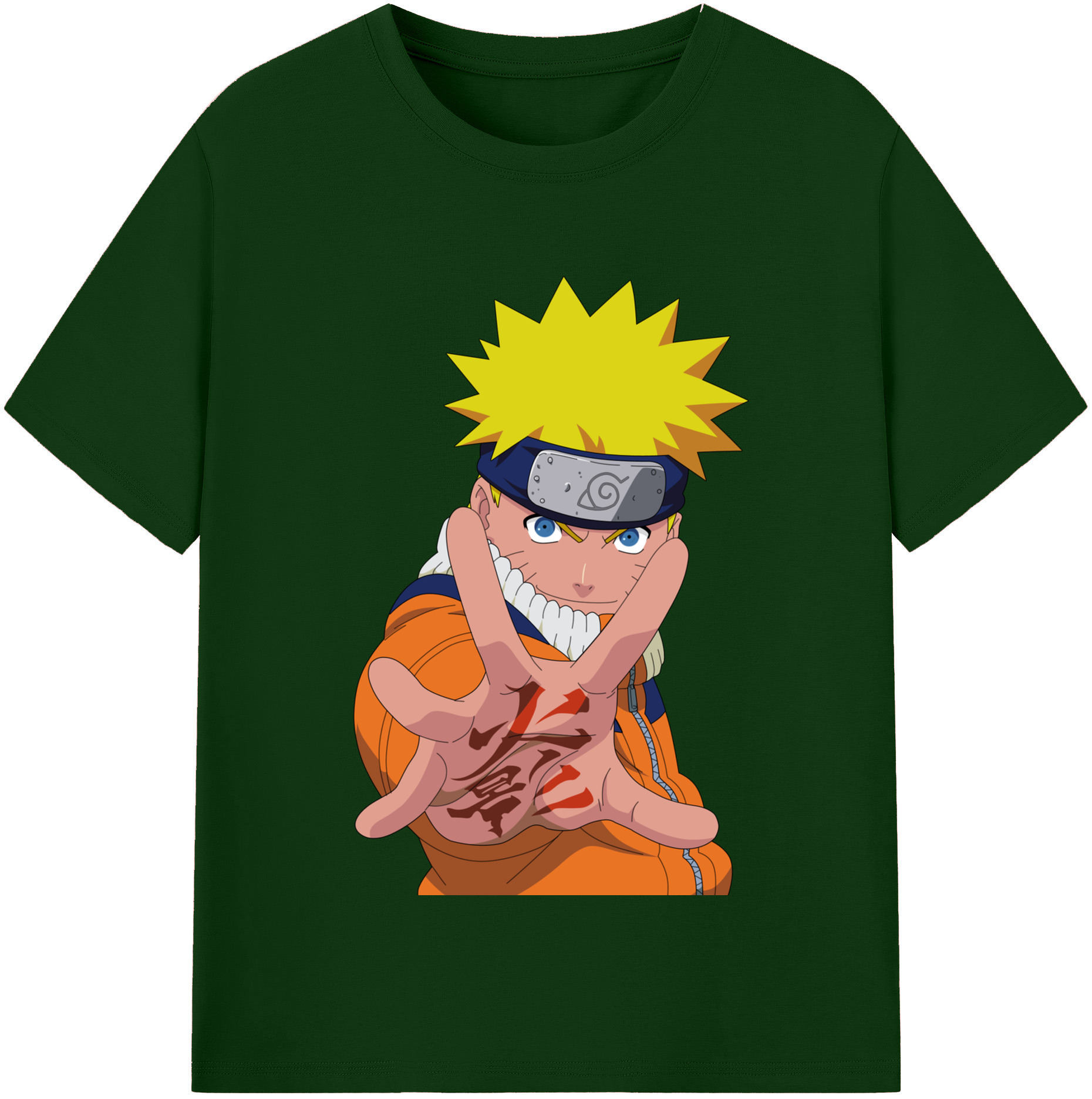 （画像用） NARUTO -ナルト- うずまき ナルト Uzumaki Naruto 綿100％半袖Tシャツ（フロントプリント）